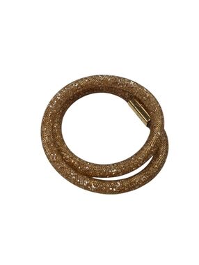 Swarovski Stardust Gold Double Wrap Bracelet Choker 7" 16"